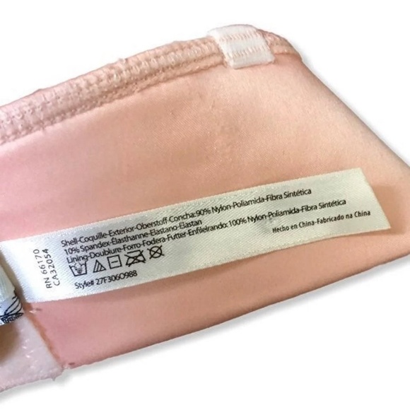 Intimately Free People V-Wire Bra Lace Satin Pink White Free People - Picture 4 of 4